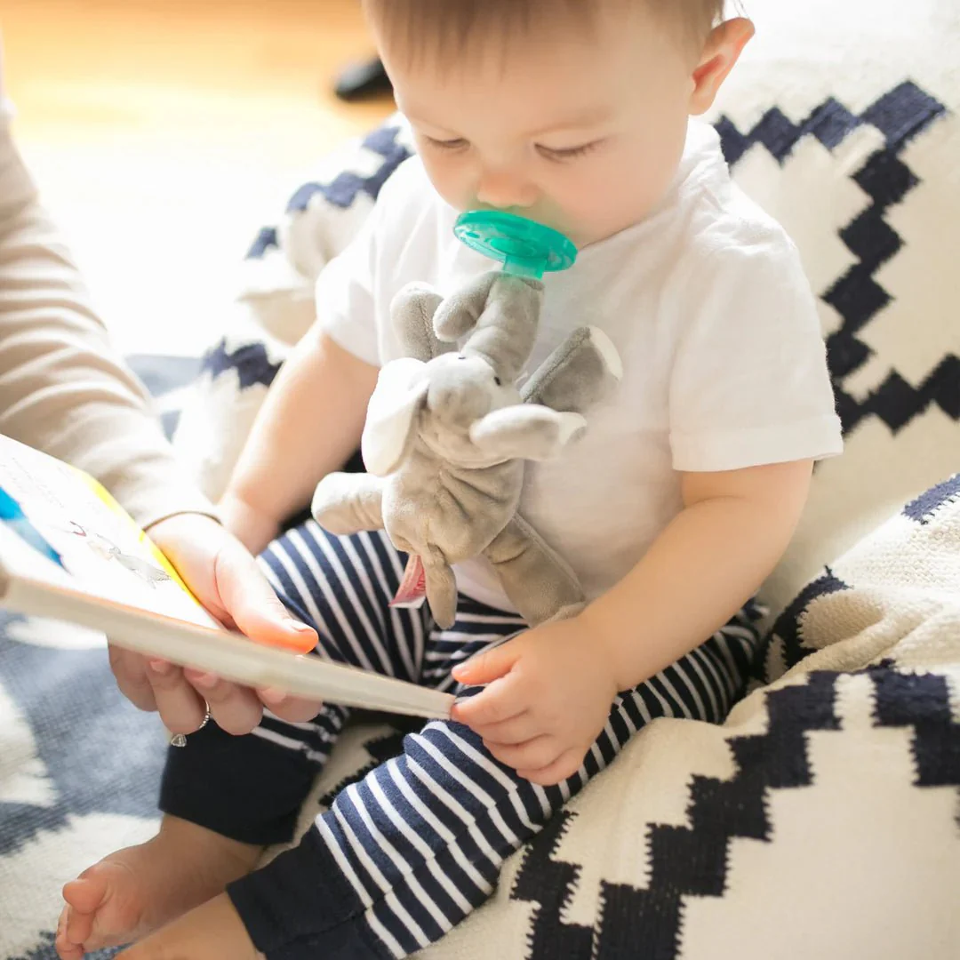 Wubbanub - Baby Elephant Plush Animal Pacifier - Image 3